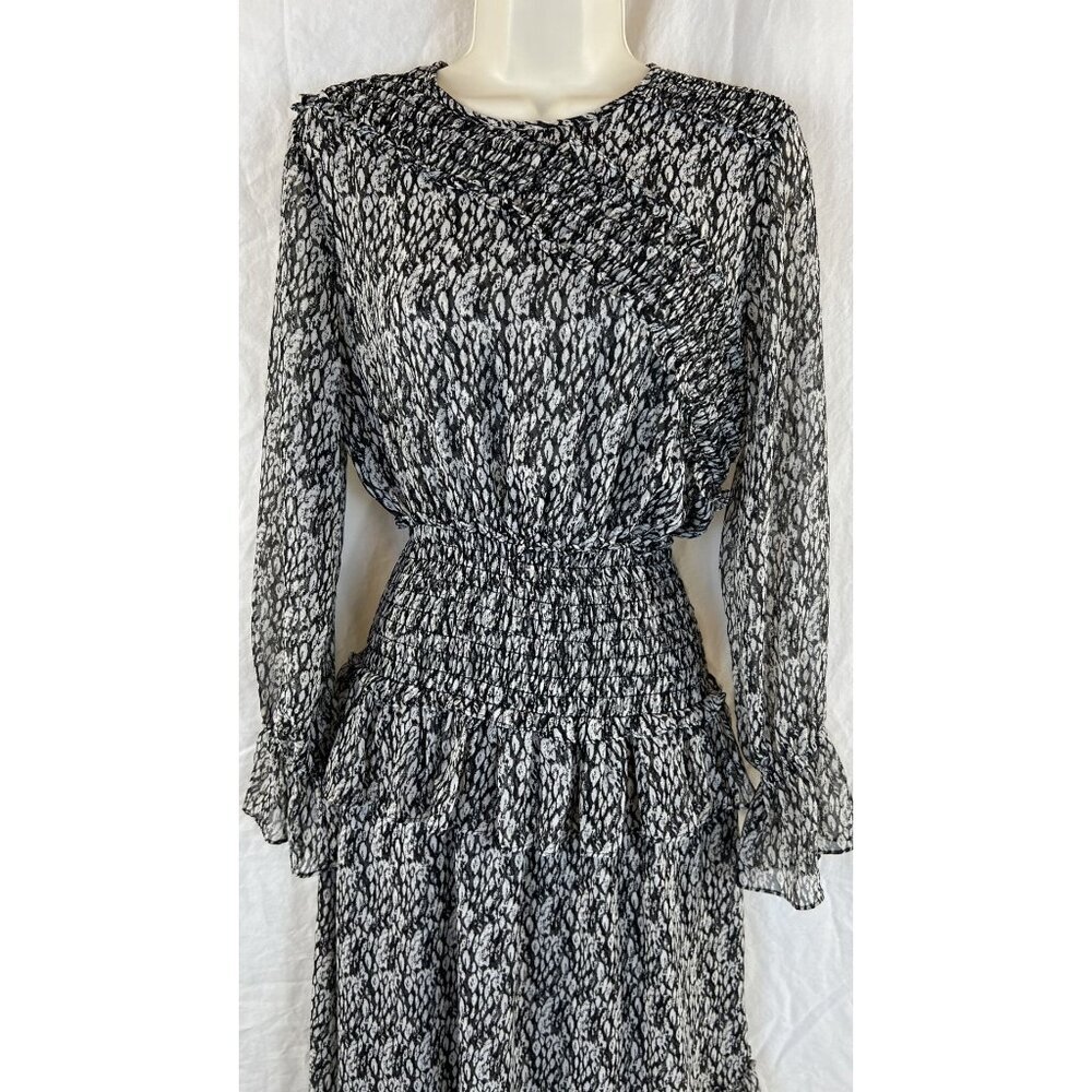 MISA Los Angeles Sophia Asymmetrical Ruffle Smocked Midi Dress $356 - Picture 3 of 12